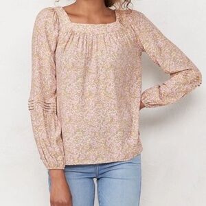 LC Lauren Conrad light pink floral top size S 1785